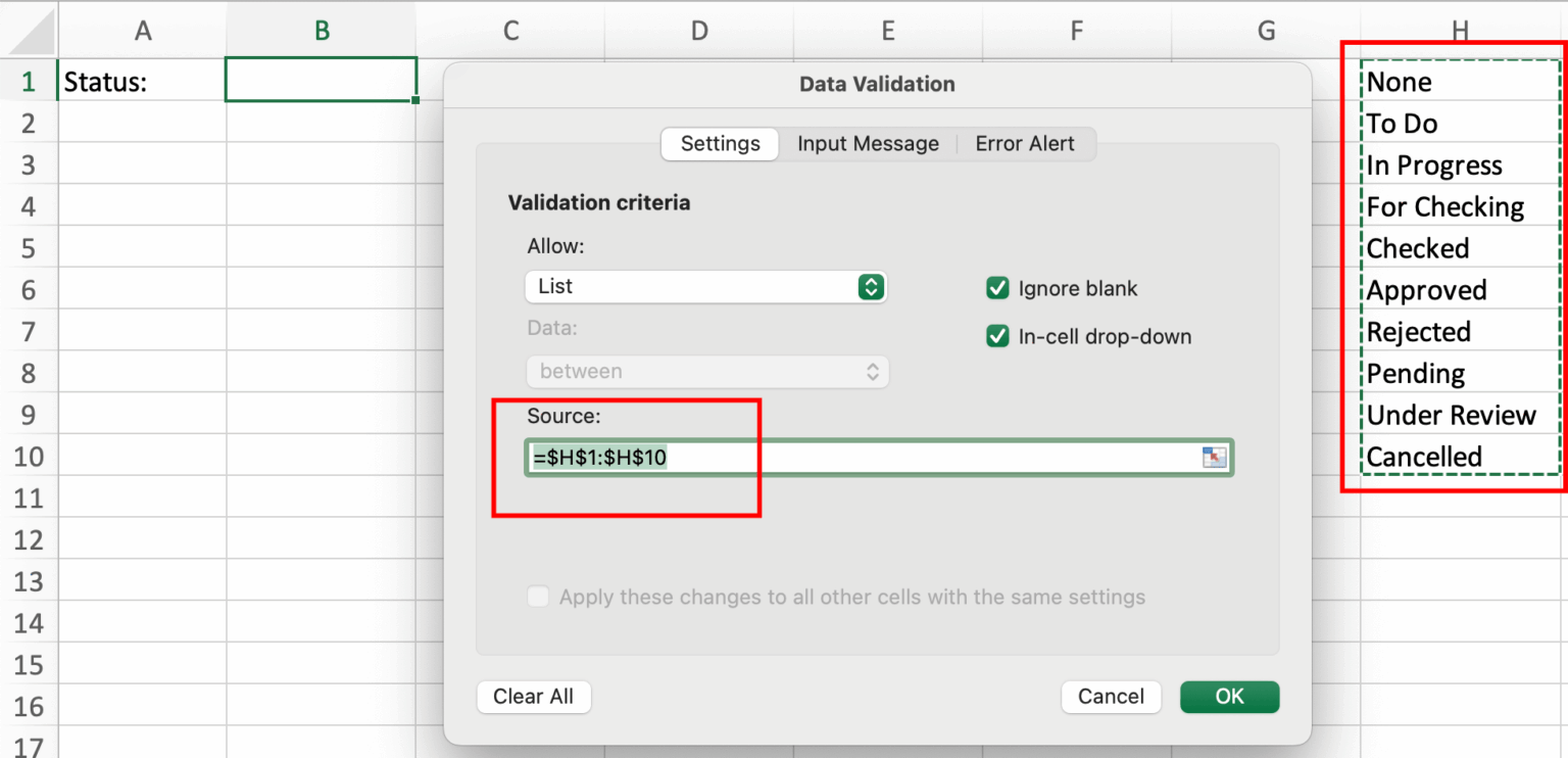 How to Make a Drop Down List in Excel and Google Sheets