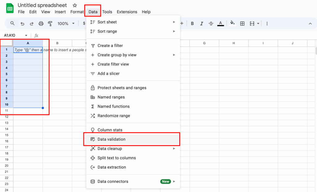 How to Make a Drop Down List in Excel and Google Sheets 10 google sheet 1