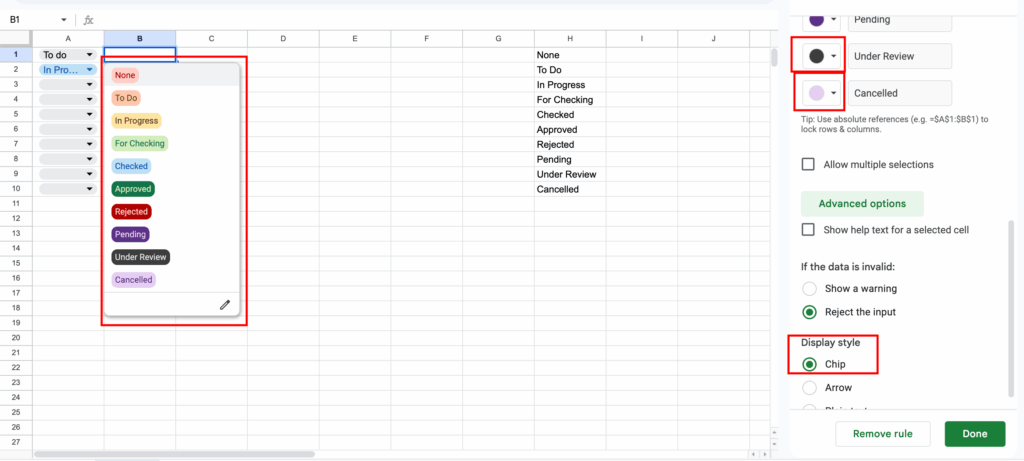 How to Make a Drop Down List in Excel and Google Sheets 15 google sheet 6