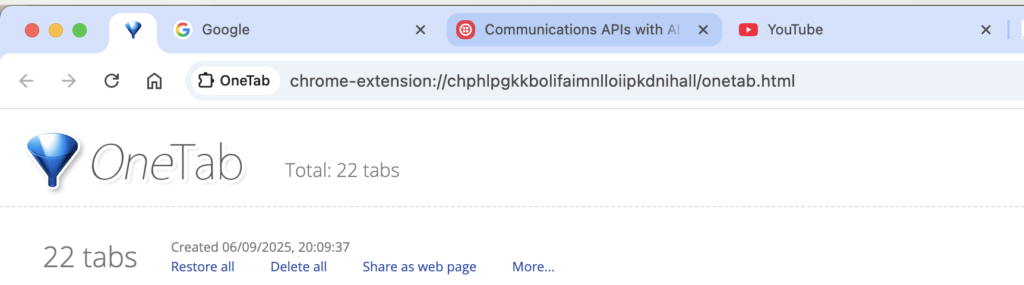 Essential Chrome Extensions for Productivity That Actually Save Time 2 one tab