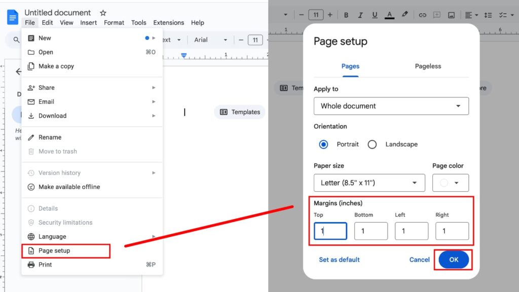How to Change Margins in Google Docs: Every Method That Works 2 page setup google doc